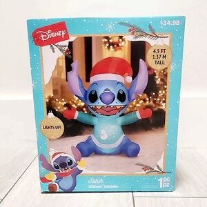 Gemmy Disney Lilo & Stitch In Sweater Light Up Christmas Inflatable 4.5 Ft. New